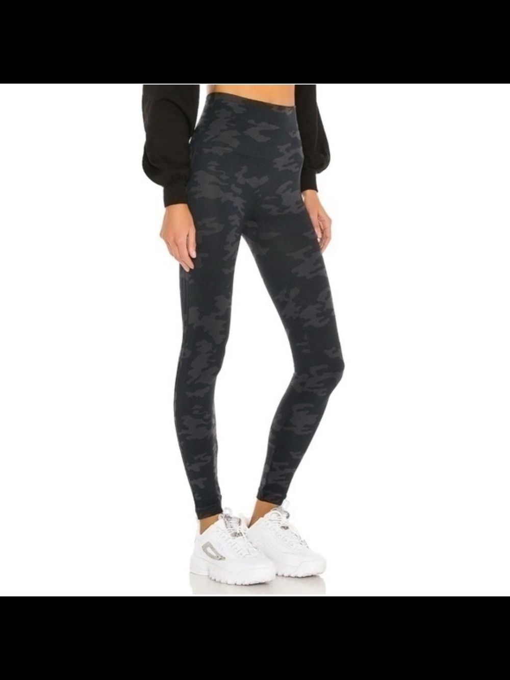 SPANX Black Camo High-Rise Leggings